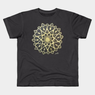 Gold and Black Mandala Kids T-Shirt